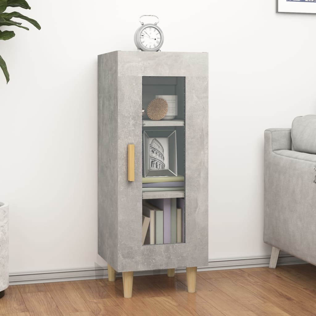 vidaXL Szafka, szarość betonu, 34,5x34x90 cm, materiał drewnopochodny