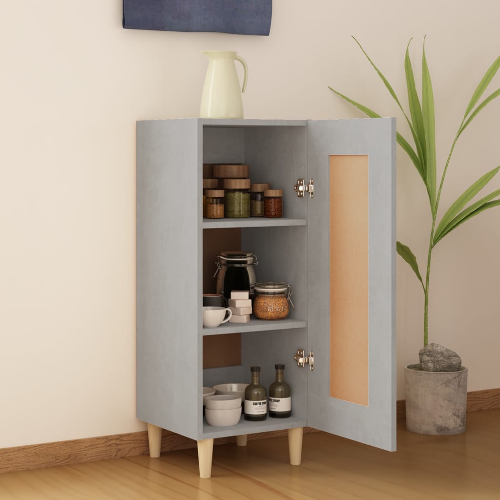 vidaXL Szafka, szarość betonu, 34,5x34x90 cm, materiał drewnopochodny