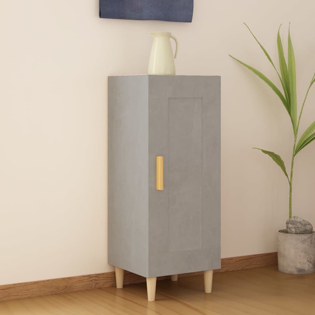 vidaXL Szafka, szarość betonu, 34,5x34x90 cm, materiał drewnopochodny
