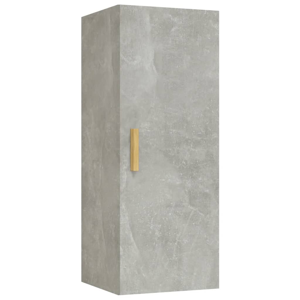 vidaXL Szafka wisząca, szarość betonu, 34,5x34x90 cm