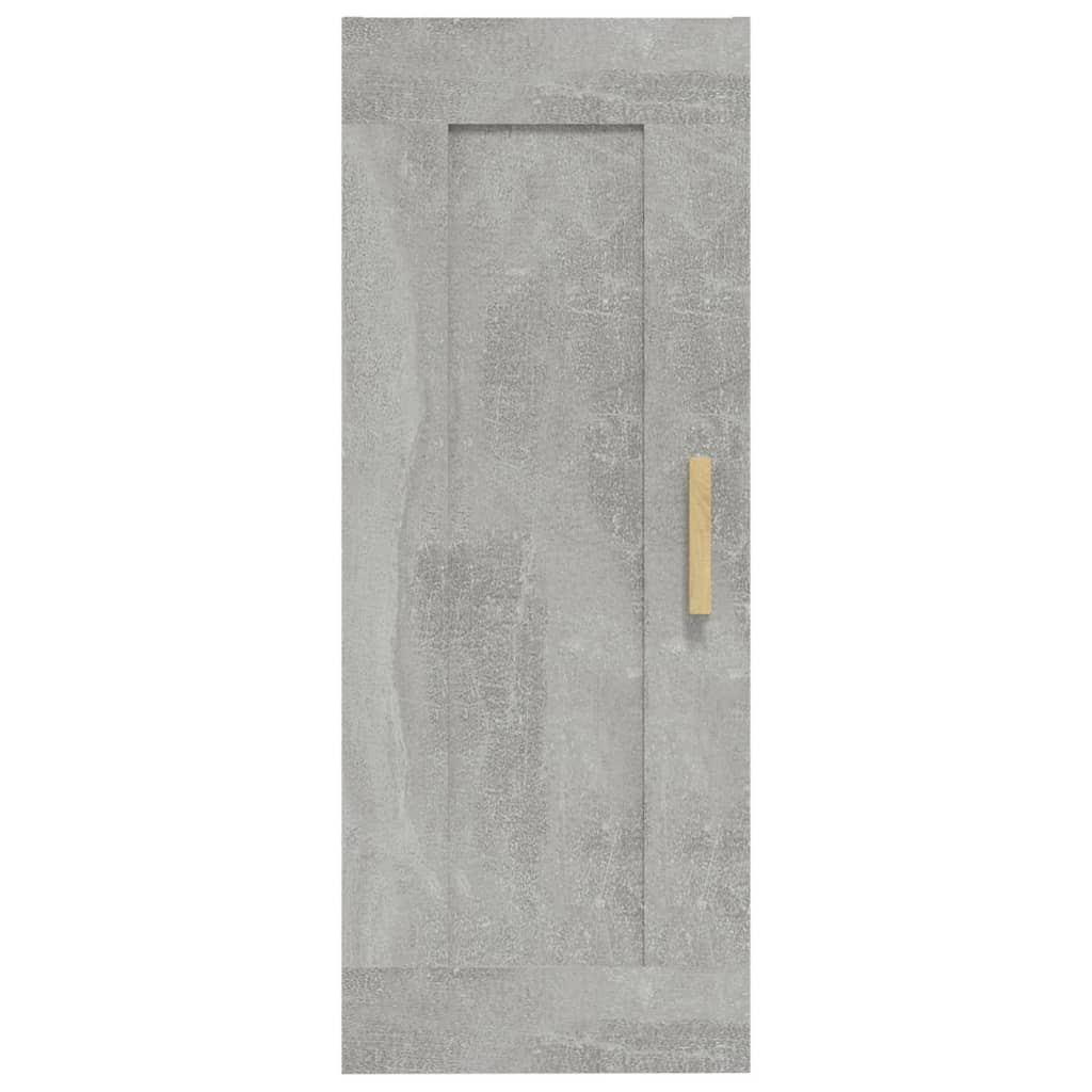 vidaXL Szafka wisząca, szarość betonu, 35x34x90 cm
