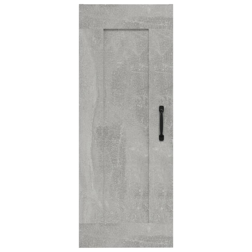 vidaXL Szafka ścienna, szarość betonu, 35x34x90 cm