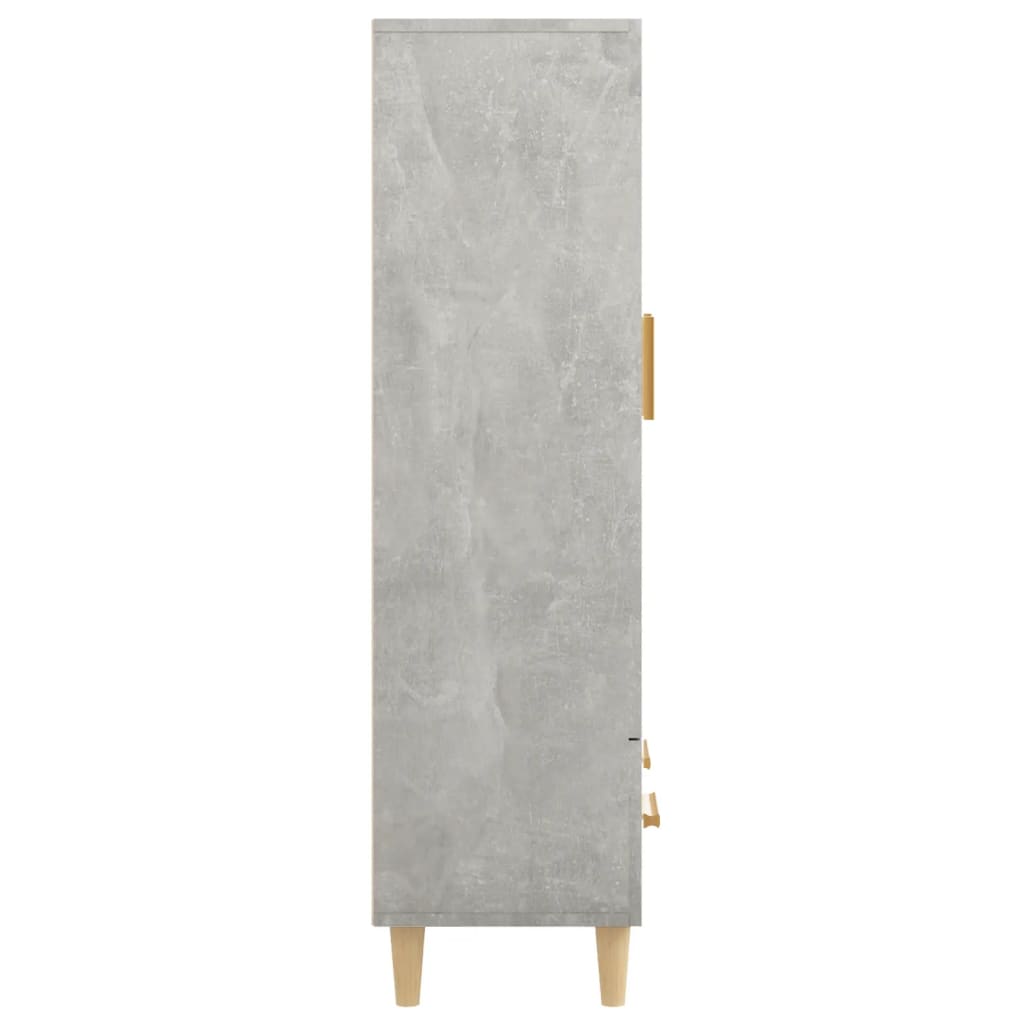 vidaXL Wysoka szafka, szarość betonu, 70x31x115 cm