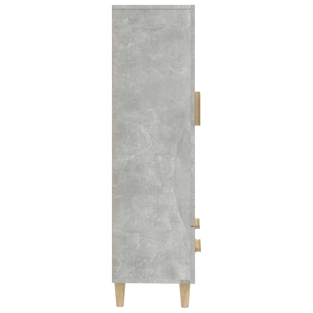 vidaXL Wysoka szafka, szarość betonu, 70x31x115 cm