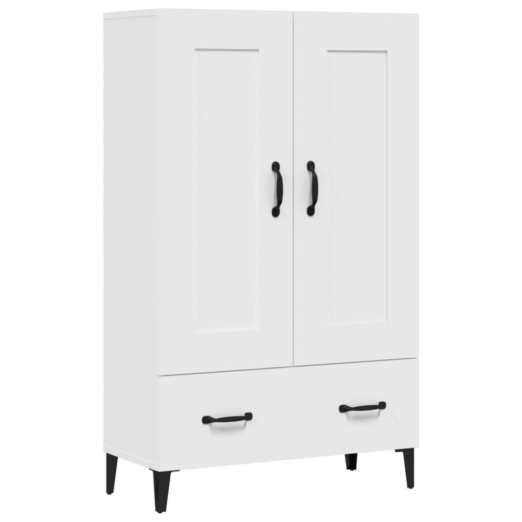 vidaXL Wysoka szafka, biała, 70x31x115 cm, materiał drewnopochodny
