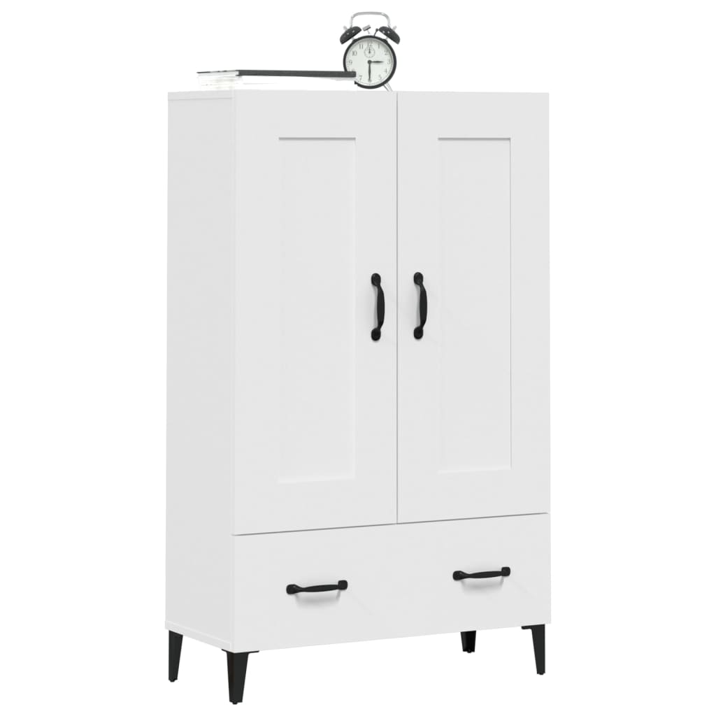 vidaXL Wysoka szafka, biała, 70x31x115 cm, materiał drewnopochodny