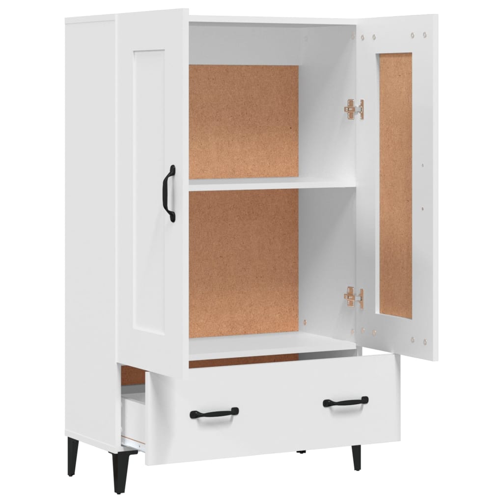 vidaXL Wysoka szafka, biała, 70x31x115 cm, materiał drewnopochodny