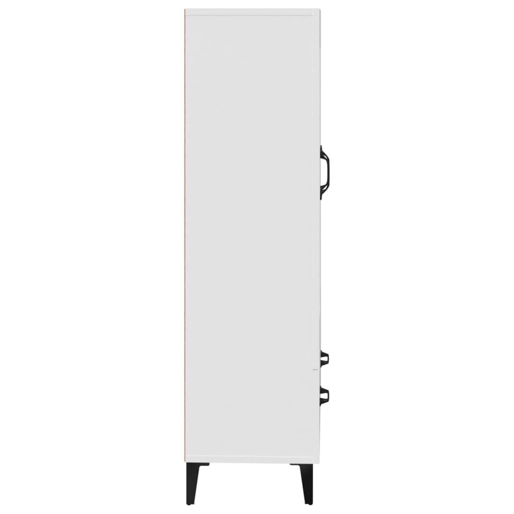 vidaXL Wysoka szafka, biała, 70x31x115 cm, materiał drewnopochodny