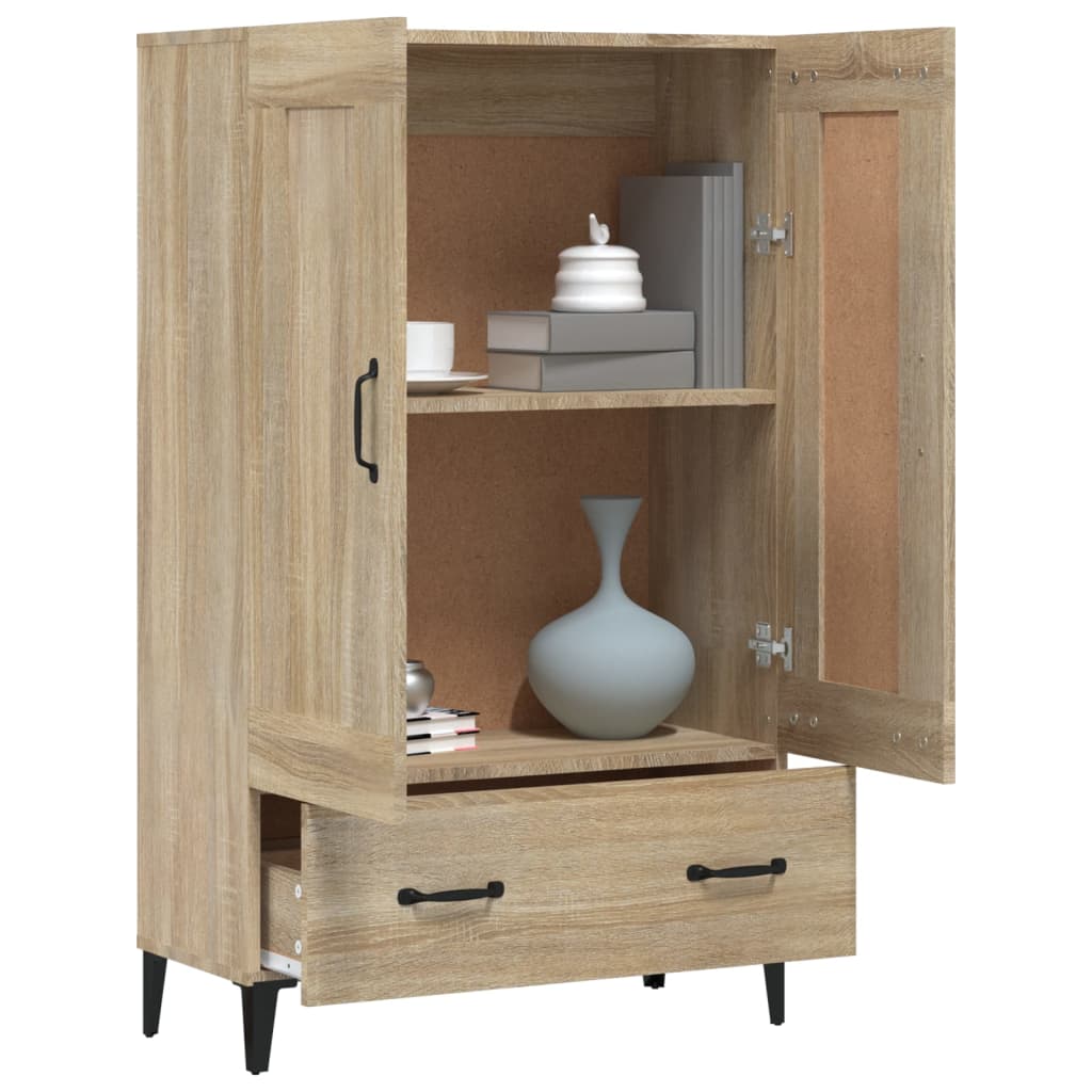 vidaXL Wysoka szafka, dąb sonoma 70x31x115 cm, materiał drewnopochodny
