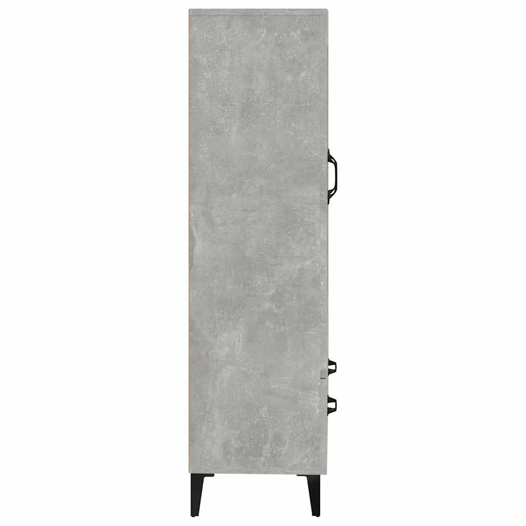 vidaXL Wysoka szafka, szarość betonu, 70x31x115 cm