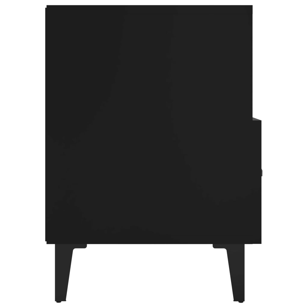 vidaXL Szafka pod TV, czarna, 80x36x50 cm, materiał drewnopochodny