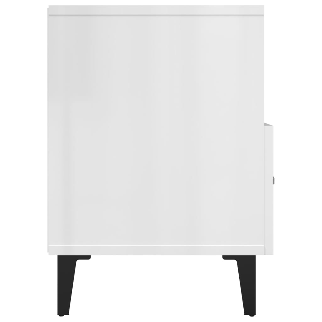 vidaXL Szafka pod TV, biała, wysoki połysk, 80x36x50 cm