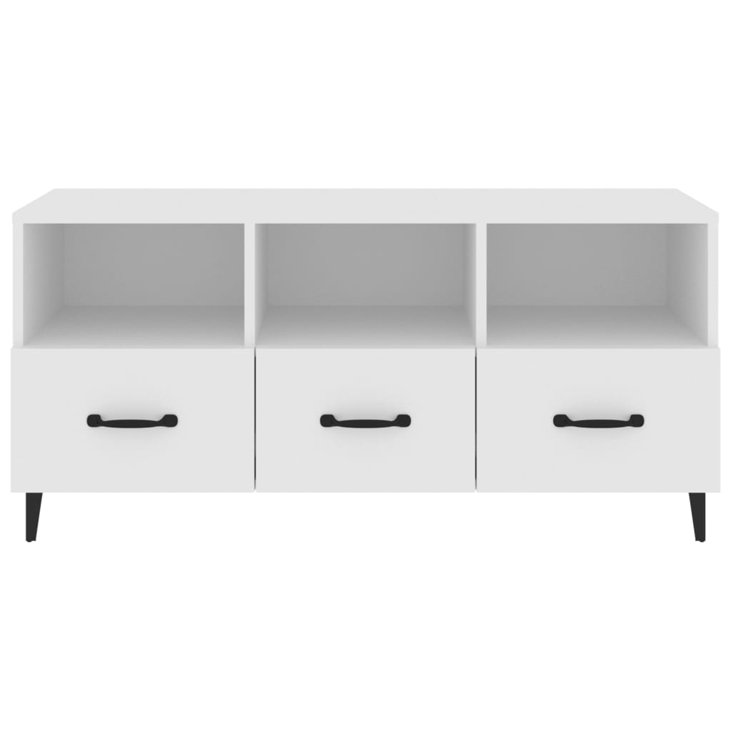 vidaXL Szafka pod TV, biała, 102x35x50 cm, materiał drewnopochodny