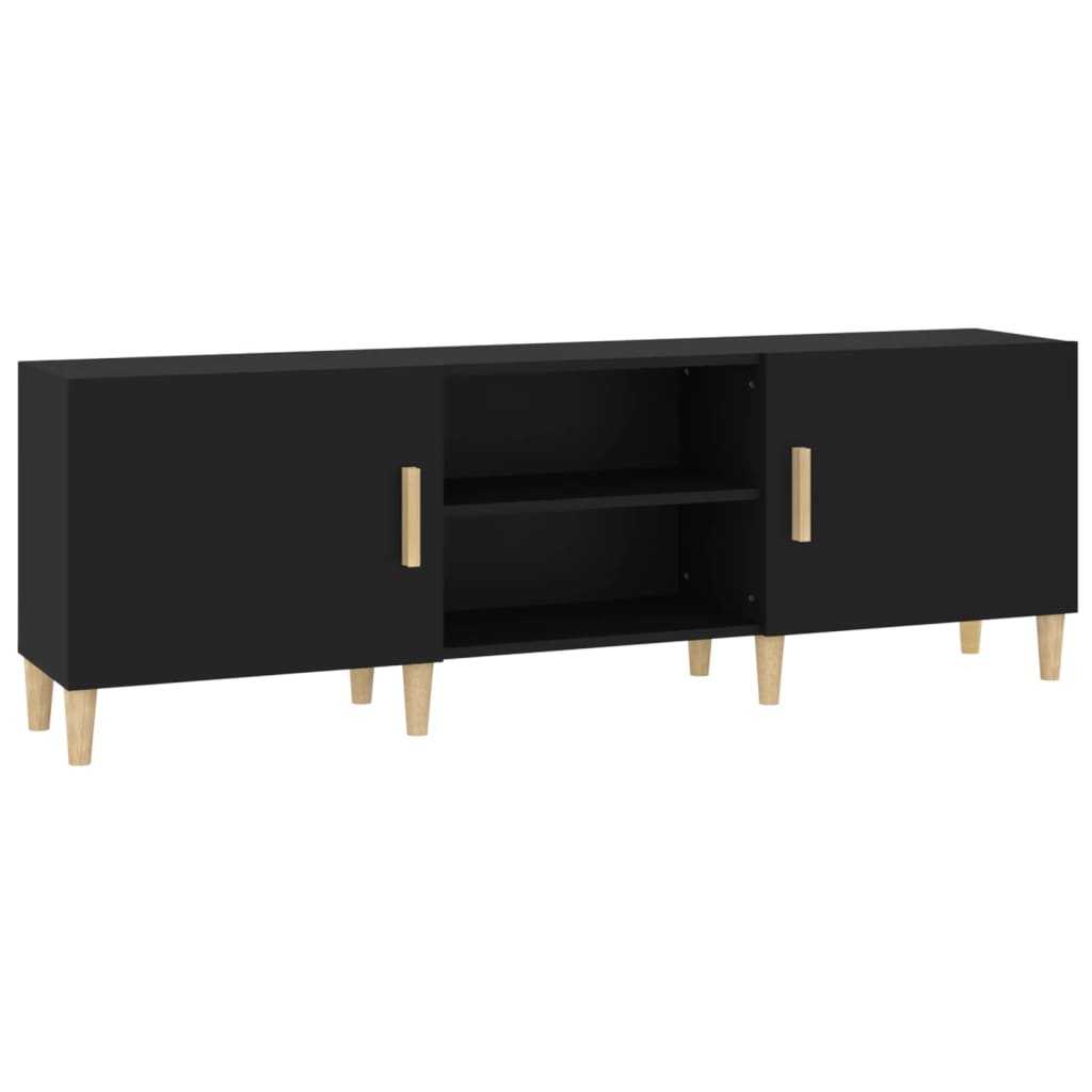 vidaXL Szafka pod telewizor, czarna, 150x30x50 cm