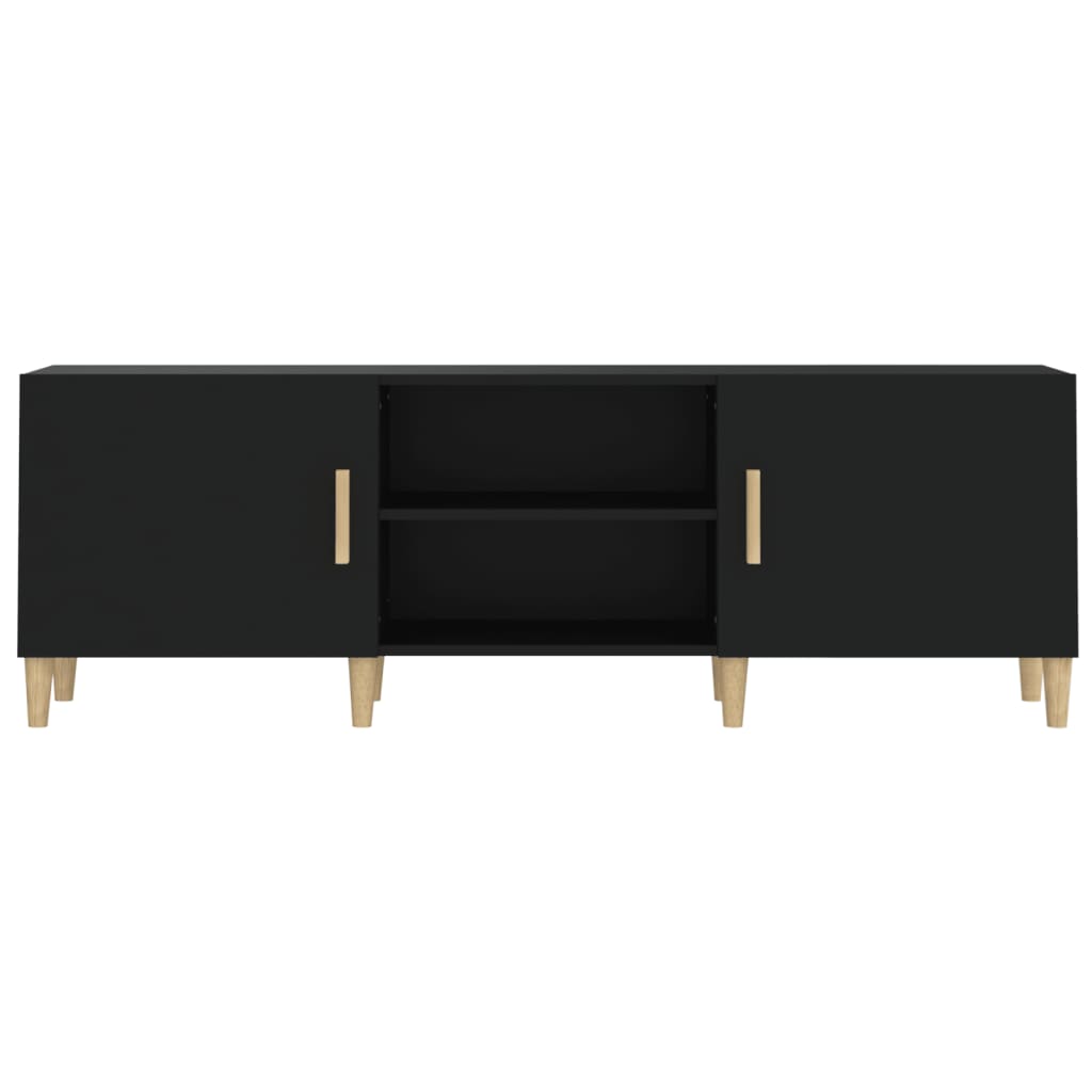 vidaXL Szafka pod telewizor, czarna, 150x30x50 cm
