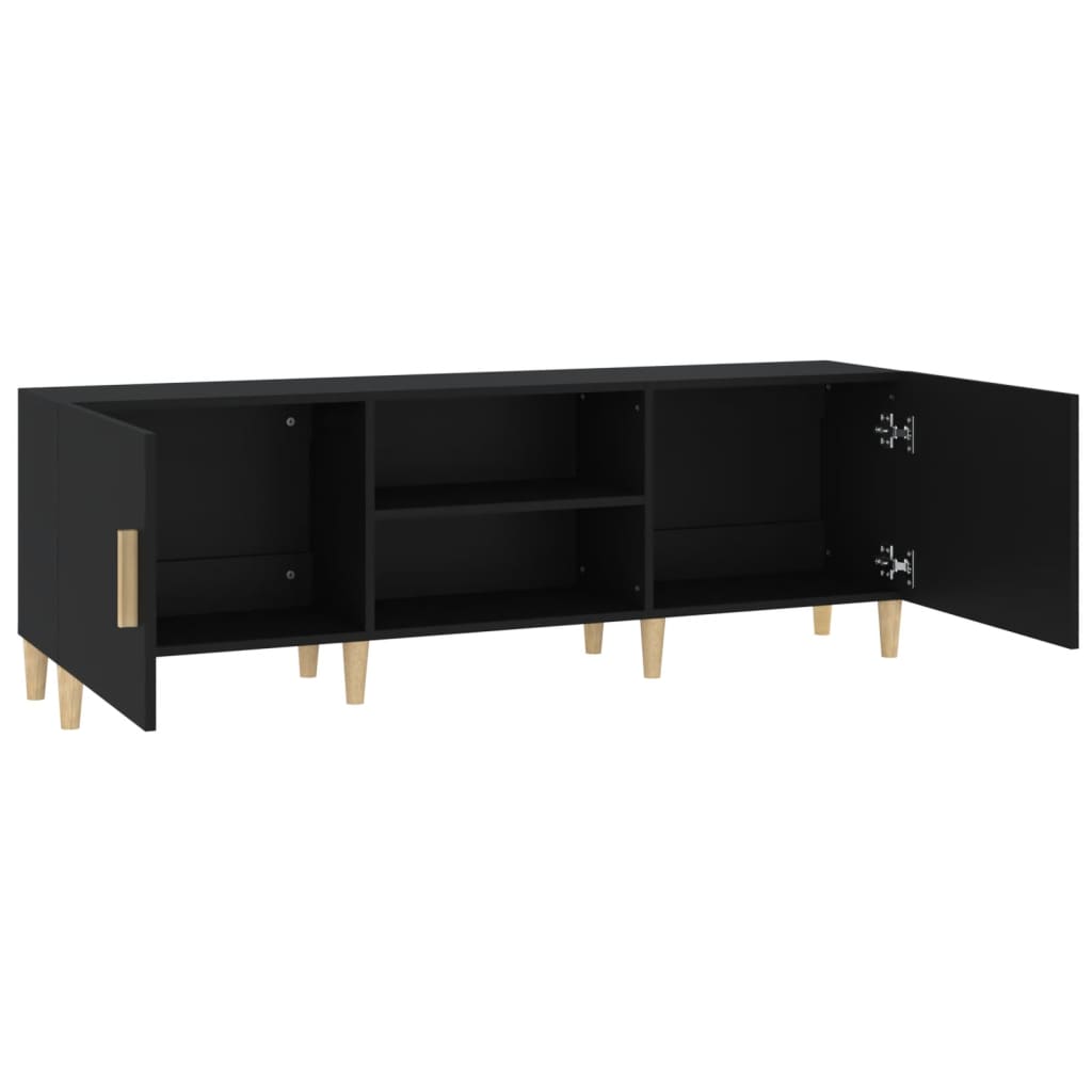 vidaXL Szafka pod telewizor, czarna, 150x30x50 cm