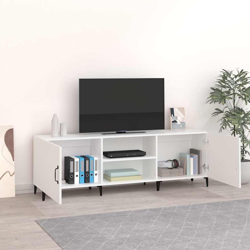 vidaXL Szafka pod TV, biała, 150x30x50 cm, materiał drewnopochodny