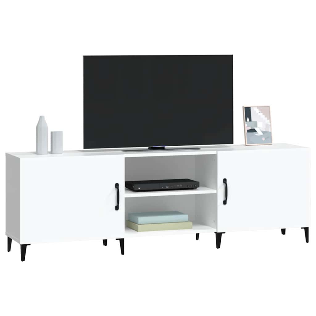 vidaXL Szafka pod TV, biała, 150x30x50 cm, materiał drewnopochodny