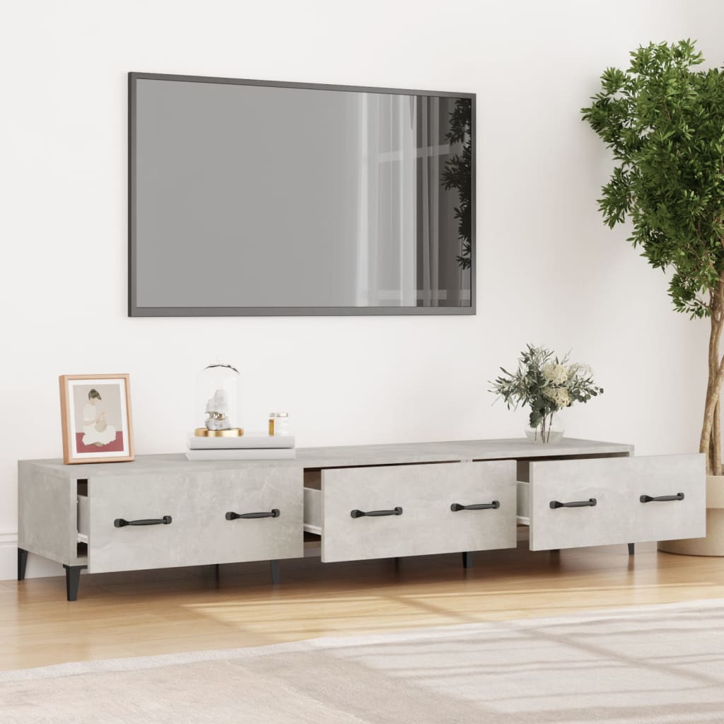 vidaXL Szafka pod TV, szarość betonu, 150x34,5x30 cm