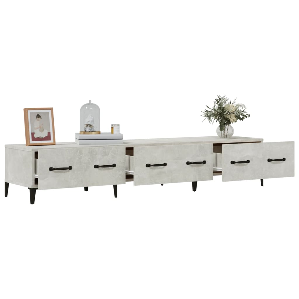 vidaXL Szafka pod TV, szarość betonu, 150x34,5x30 cm