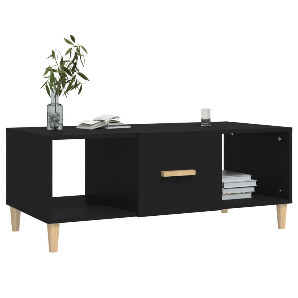 vidaXL Stolik kawowy, czarny, 102x50x40 cm, materiał drewnopochodny