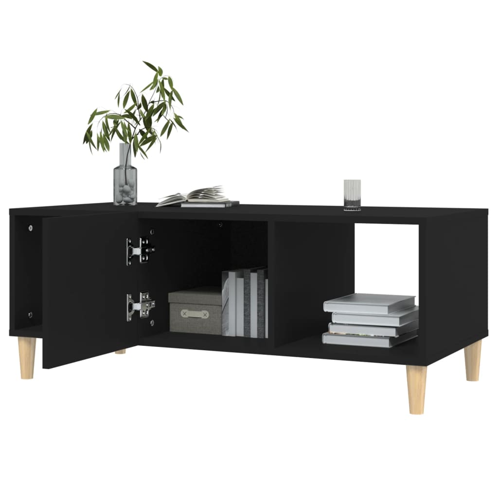 vidaXL Stolik kawowy, czarny, 102x50x40 cm, materiał drewnopochodny