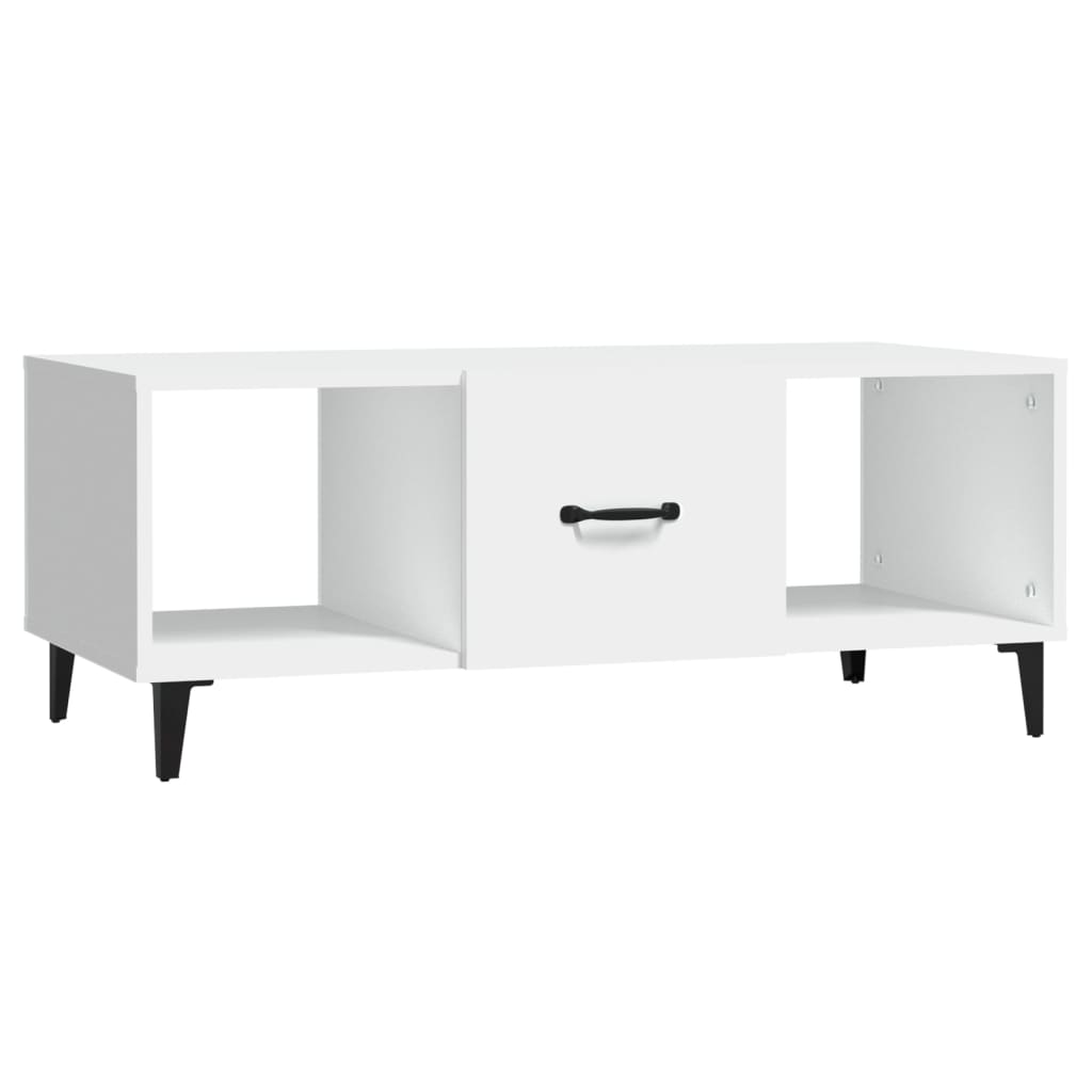 vidaXL Stolik kawowy, biały, 102x50x40 cm, materiał drewnopochodny