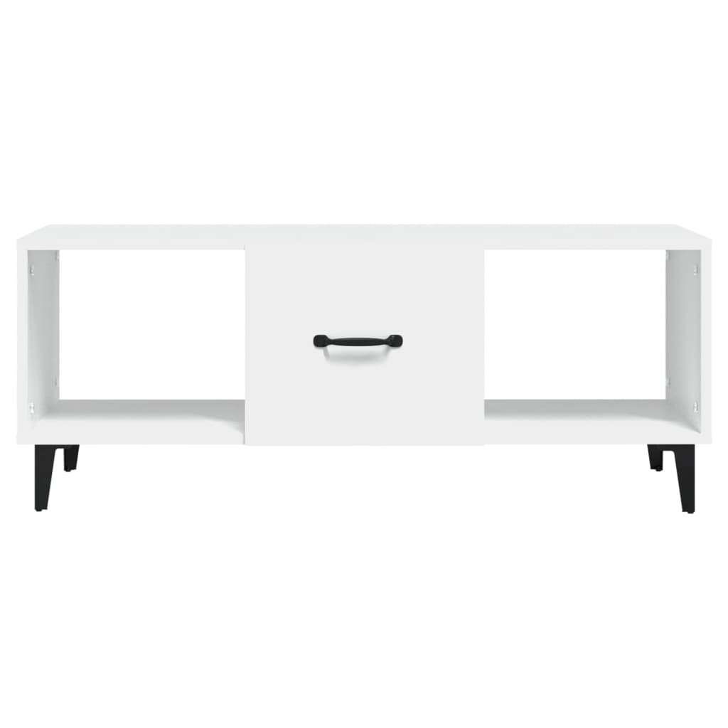 vidaXL Stolik kawowy, biały, 102x50x40 cm, materiał drewnopochodny