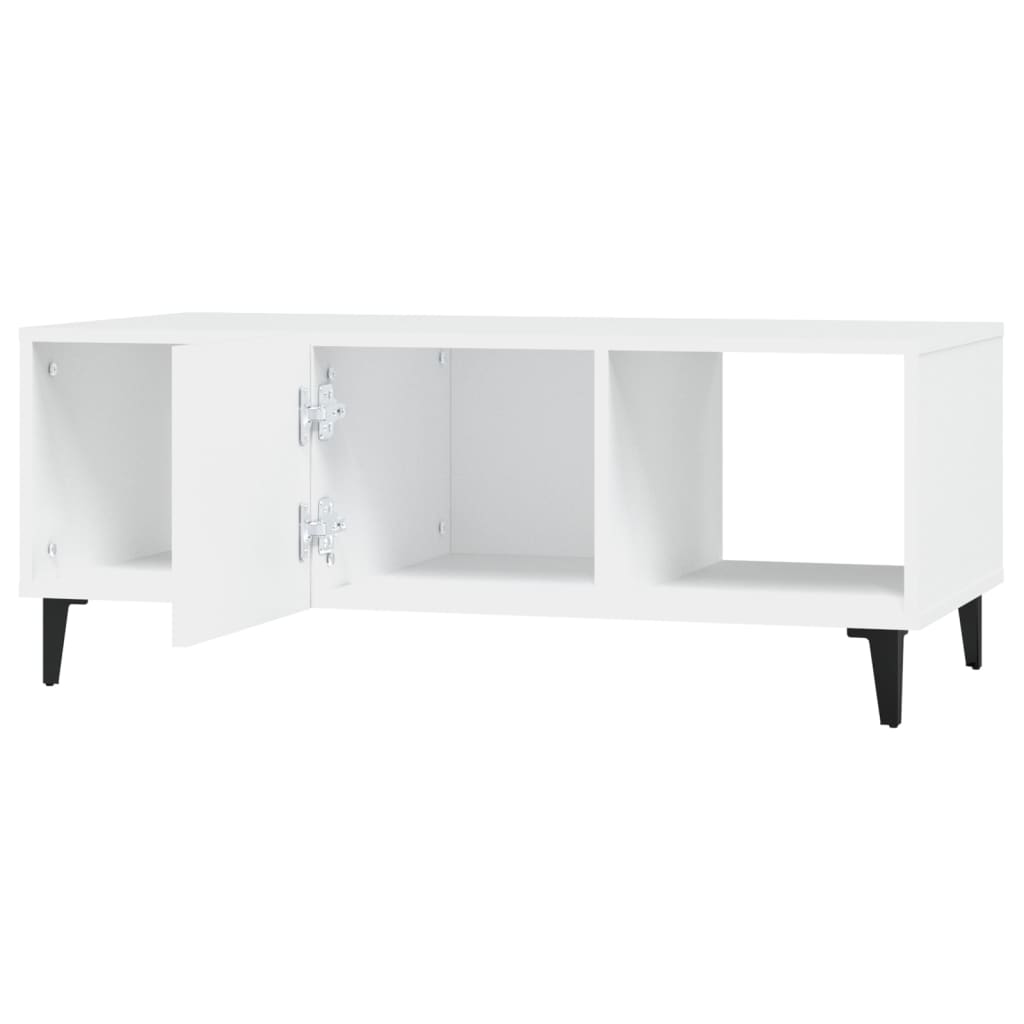 vidaXL Stolik kawowy, biały, 102x50x40 cm, materiał drewnopochodny