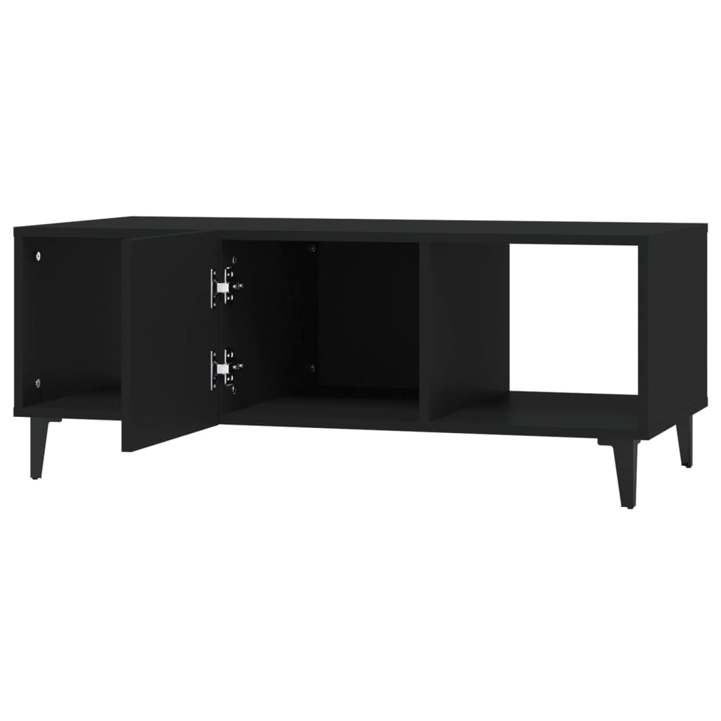 vidaXL Stolik kawowy, czarny, 102x50x40 cm, materiał drewnopochodny