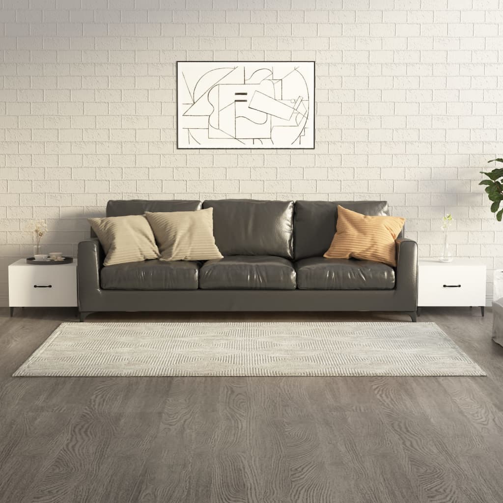 vidaXL Stoliki kawowe z metalowymi nogami, 2 szt., białe, 50x50x40 cm