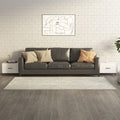 vidaXL Stoliki kawowe, 2 szt. metalowe nogi, białe, połysk 50x50x40 cm