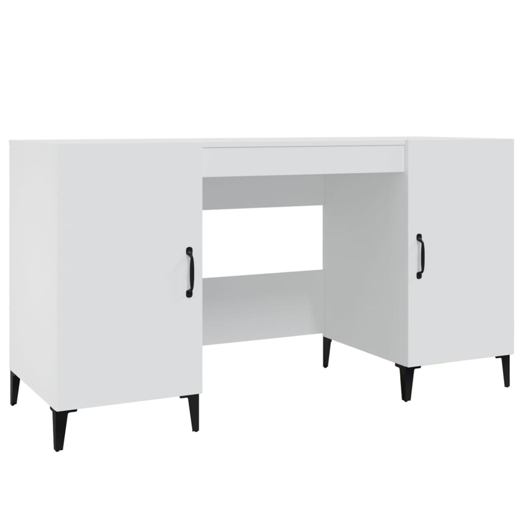 vidaXL Biurko, białe, 140x50x75 cm, materiał drewnopochodny