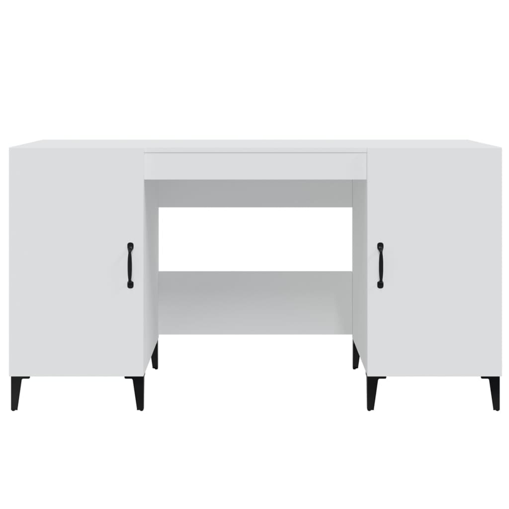 vidaXL Biurko, białe, 140x50x75 cm, materiał drewnopochodny