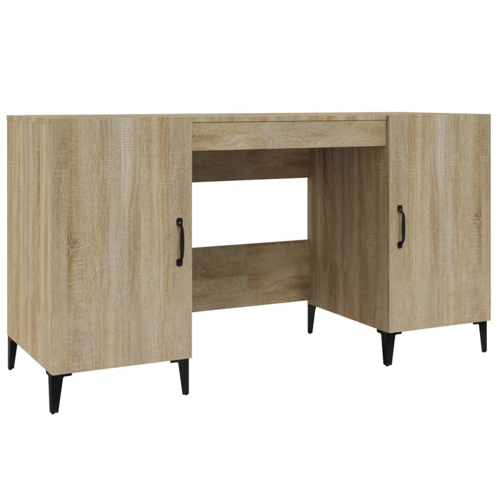 vidaXL Biurko, dąb sonoma, 140x50x75 cm, materiał drewnopochodny