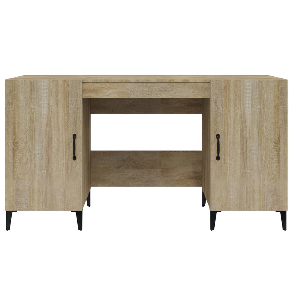 vidaXL Biurko, dąb sonoma, 140x50x75 cm, materiał drewnopochodny