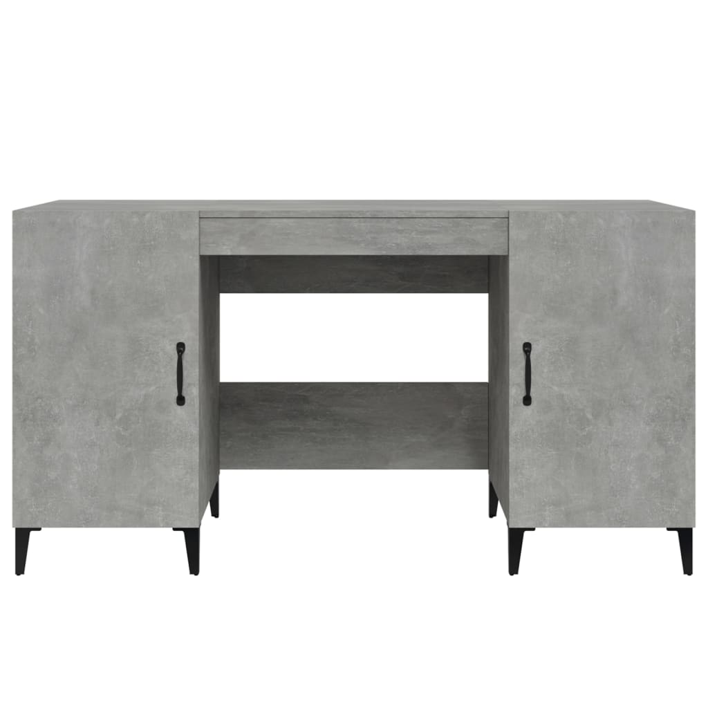 vidaXL Biurko, szarość betonu, 140x50x75 cm, materiał drewnopochodny