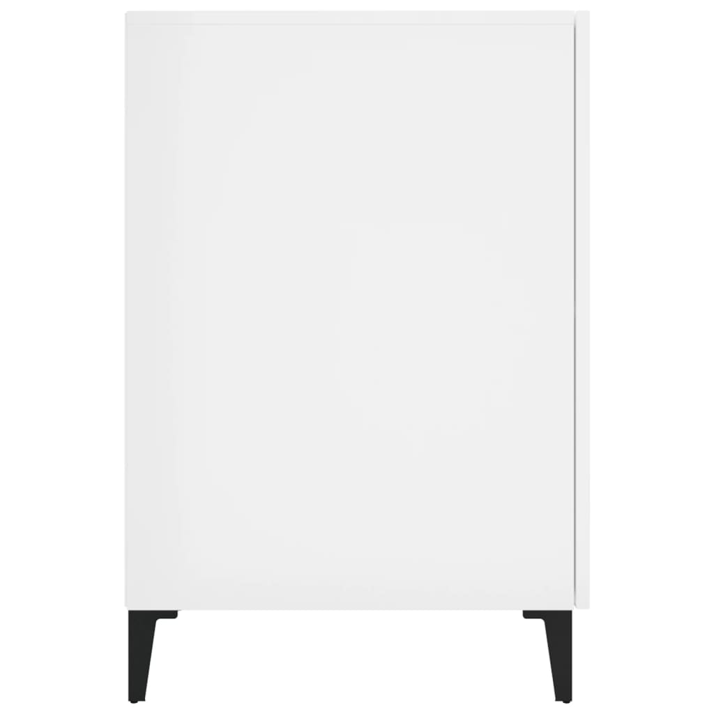 vidaXL Biurko białe z połyskiem, 140x50x75 cm, materiał drewnopochodny