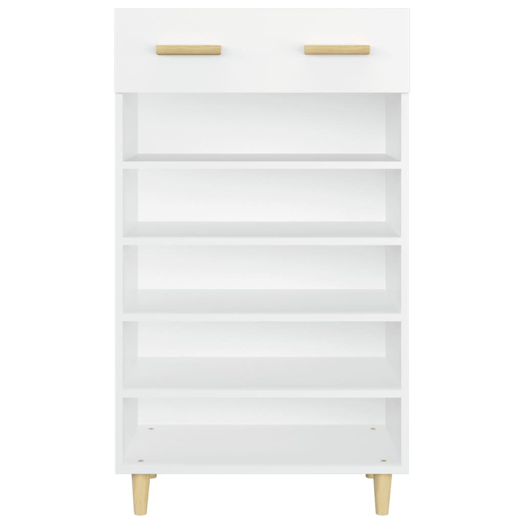 vidaXL Szafka na buty, biała, 60x35x105 cm, materiał drewnopochodny