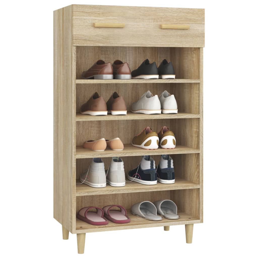 vidaXL Szafka na buty, dąb sonoma, 60x35x105 cm