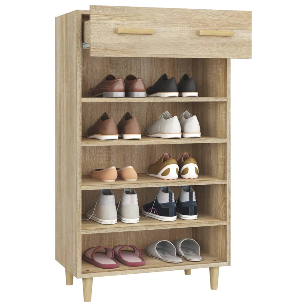 vidaXL Szafka na buty, dąb sonoma, 60x35x105 cm