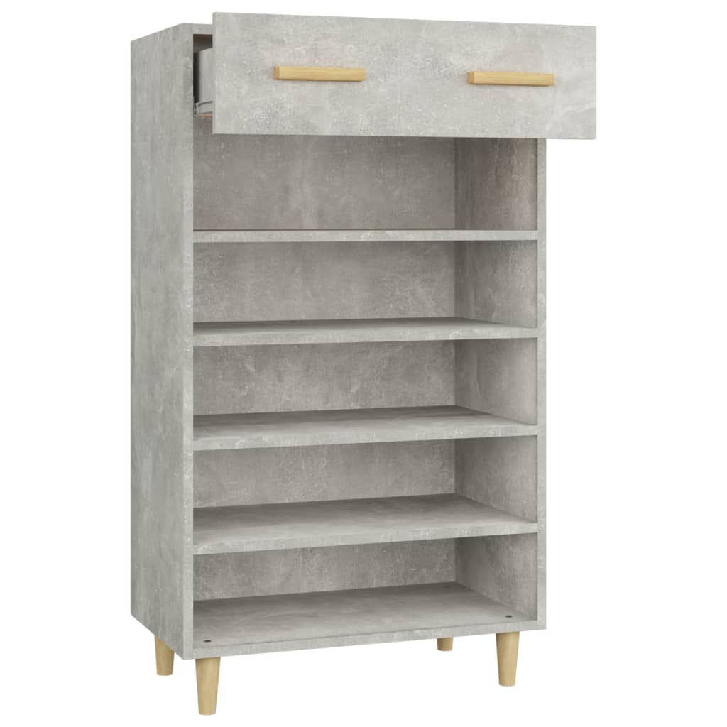 vidaXL Szafka na buty, szarość betonu, 60x35x105 cm