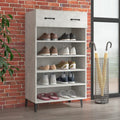vidaXL Szafka na buty, szarość betonu, 60x35x105 cm