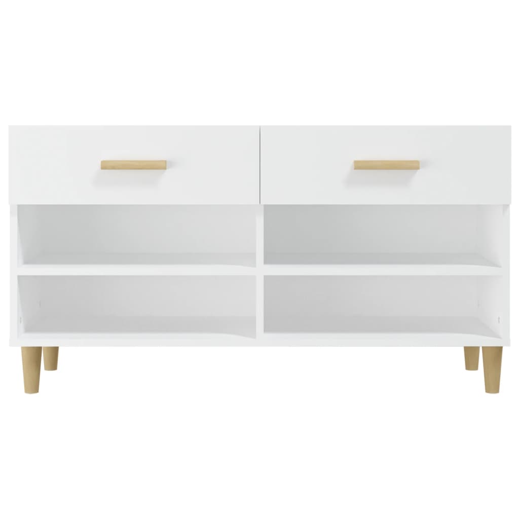 vidaXL Szafka na buty, biała, 102x35x55 cm, materiał drewnopochodny
