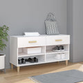 vidaXL Szafka na buty, biała, 102x35x55 cm, materiał drewnopochodny