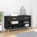 vidaXL Szafka na buty, czarna, 102x35x55 cm, materiał drewnopochodny