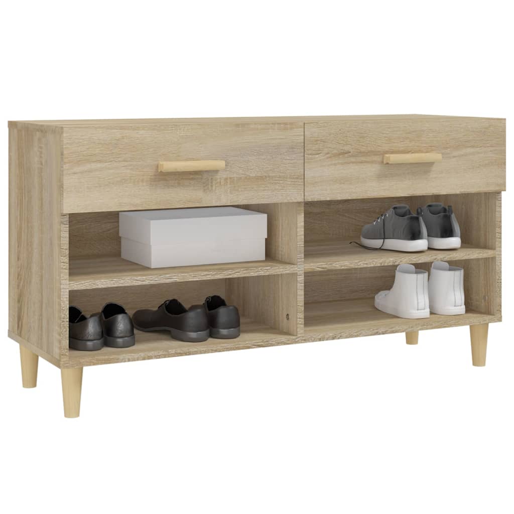 vidaXL Szafka na buty, dąb sonoma, 102x35x55 cm