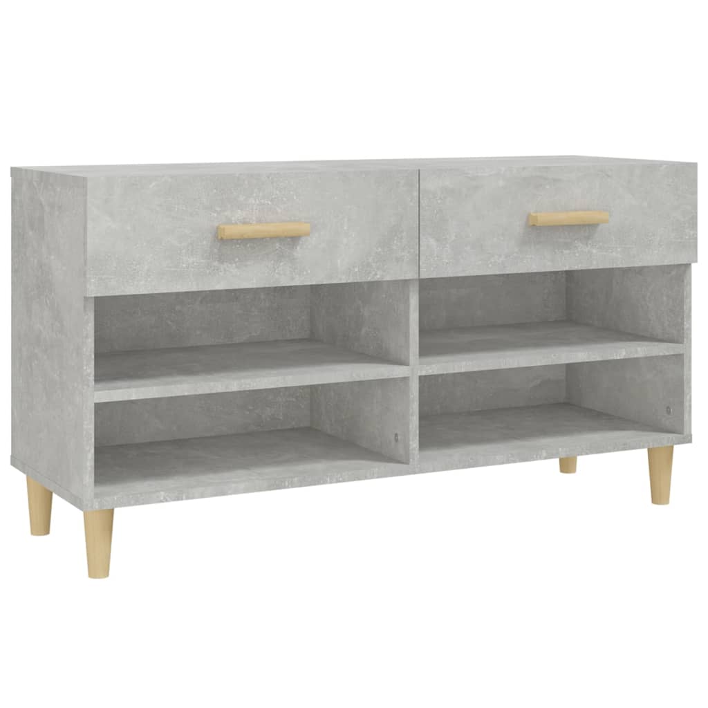 vidaXL Szafka na buty, szarość betonu, 102x35x55 cm
