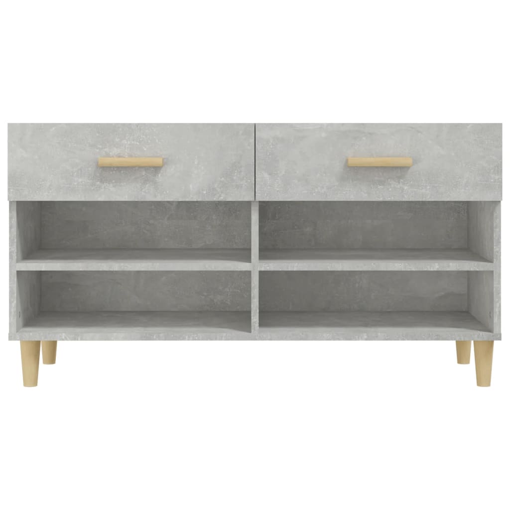 vidaXL Szafka na buty, szarość betonu, 102x35x55 cm