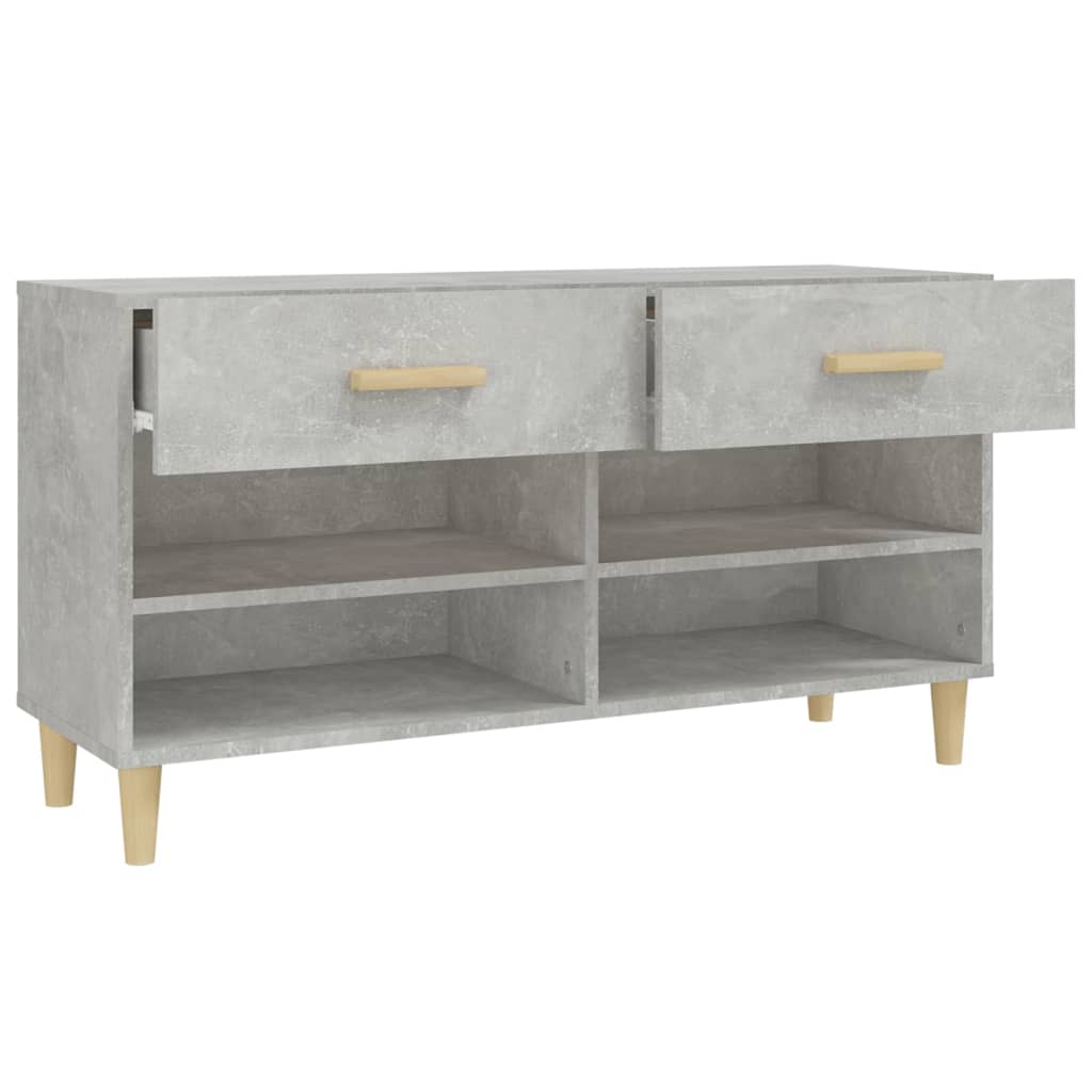 vidaXL Szafka na buty, szarość betonu, 102x35x55 cm